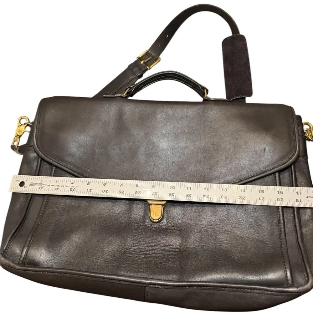 COACH Vintage Rare Morgan Black Leather Briefcase